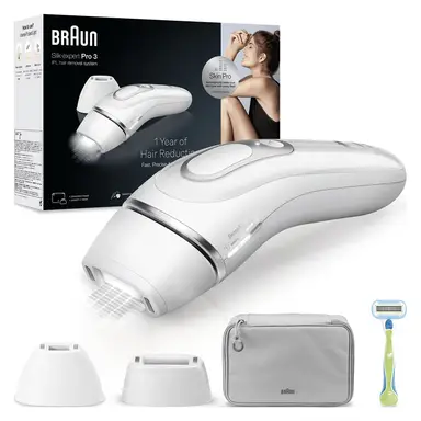 Braun Épilateur IPL Silk-expert Pro 3 PL3122 – Épilation à domicile avec boîtier, rasoir Venus et -2 têtes