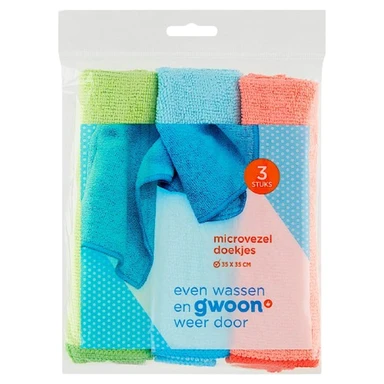 G'woon microvezeldoeken, zak, 3 stuks