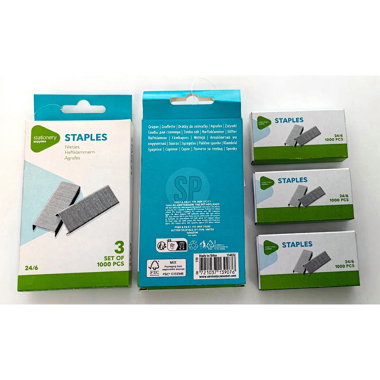 INPROB Kit de agrafeuses, 3 boîtes de 1000 agrafes chacune image 0