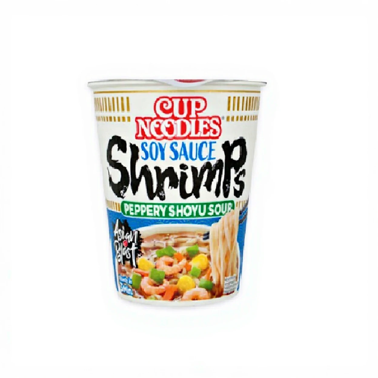 NISSIN Nouilles instantanées en cup saveur sauce soja et crevette 63 g image 0