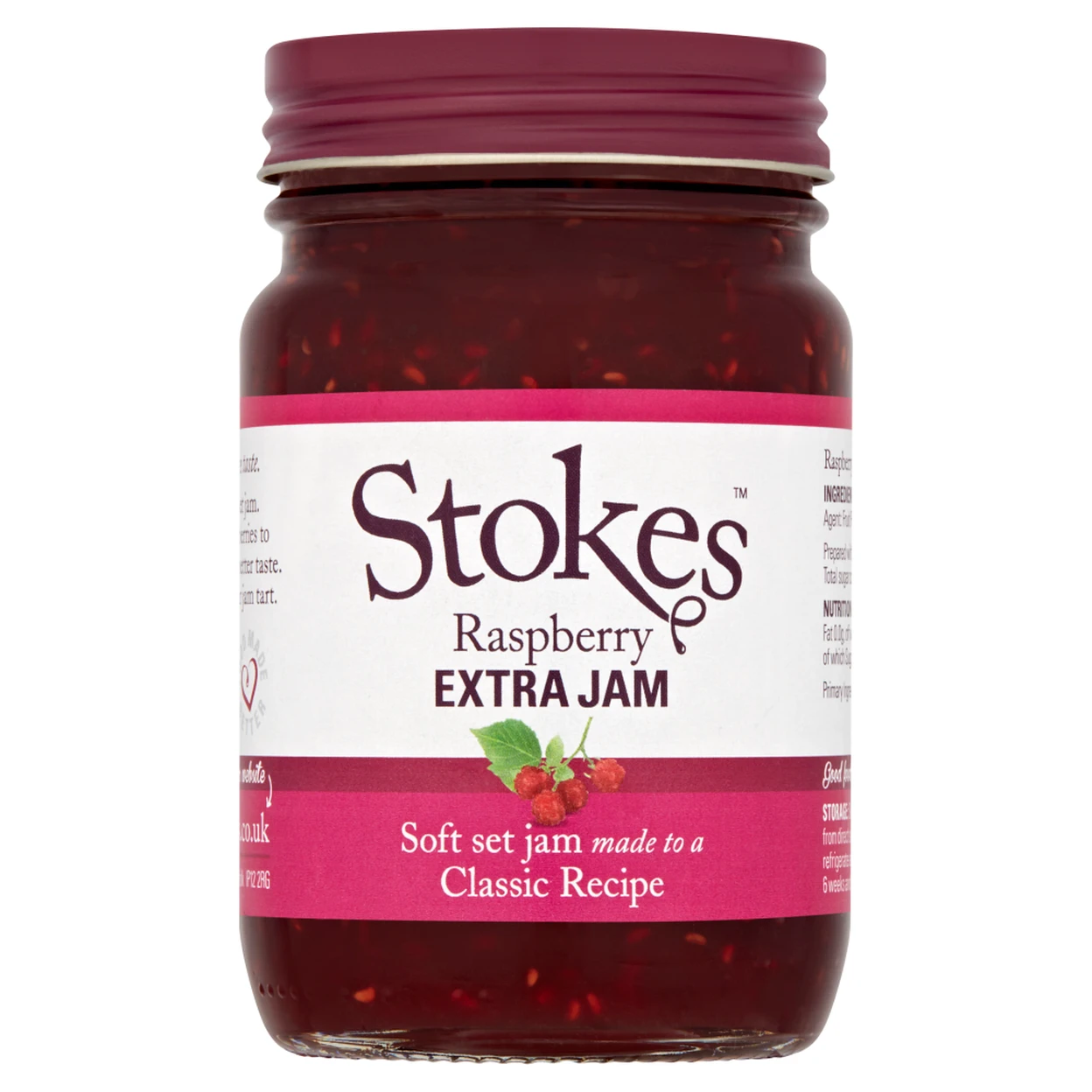 Stokes Raspberry Extra Jam 340g image 0