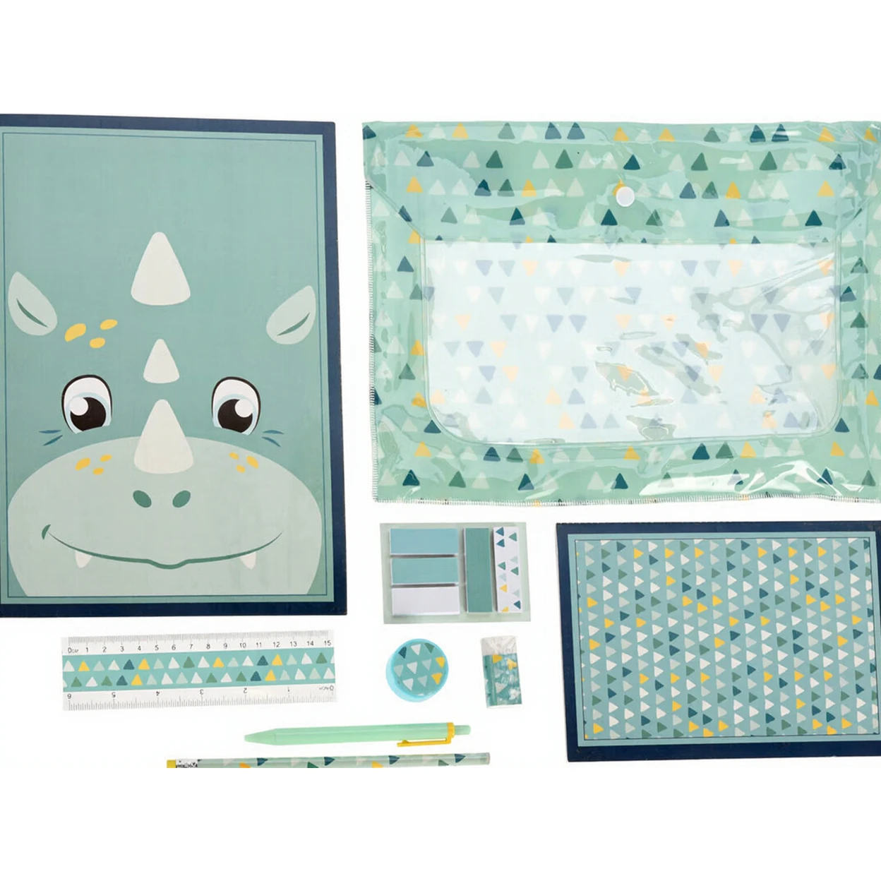 Kit d’Outils d’Écriture : Gomme, Règle, Stylo Rétractable, Crayon - 33 x 23 cm (FM) image 0