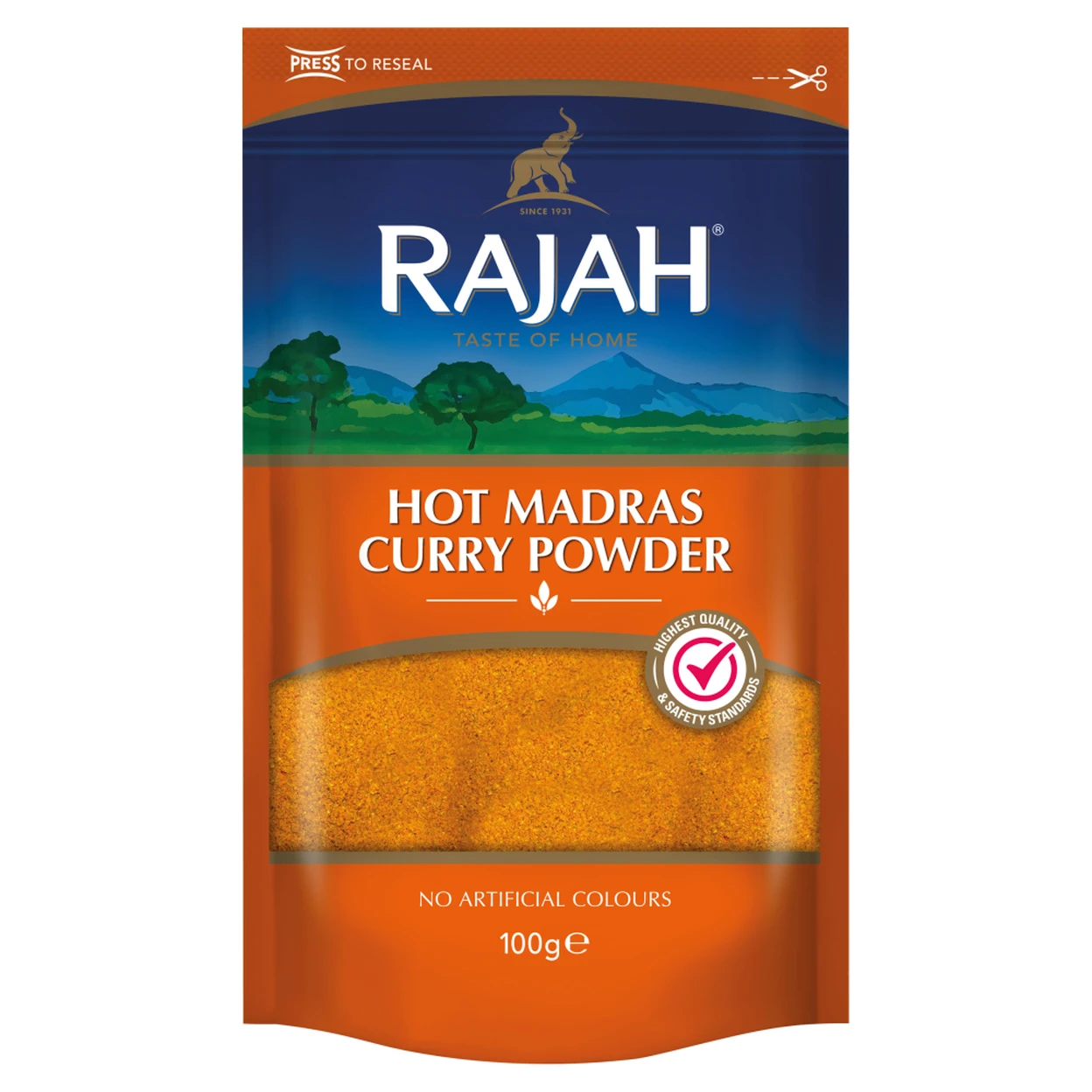 RAJAH Spices Hot Madras Curry Powder 100G image 0