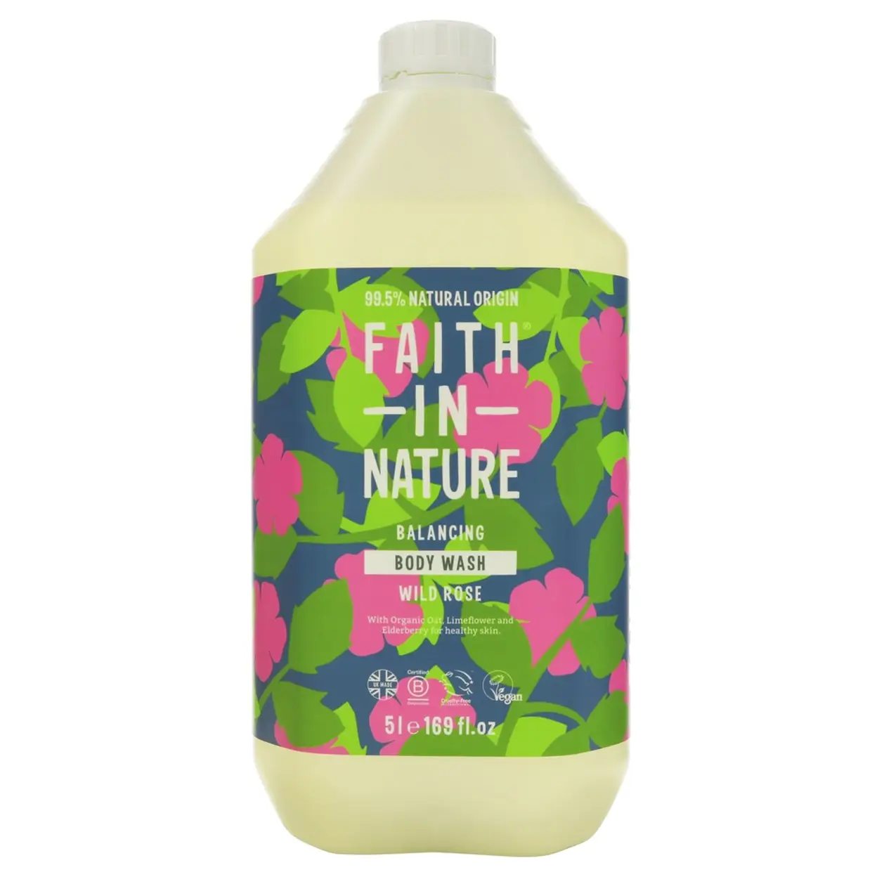 Faith In Nature Body Wash Wild Rose 5 litres image 0