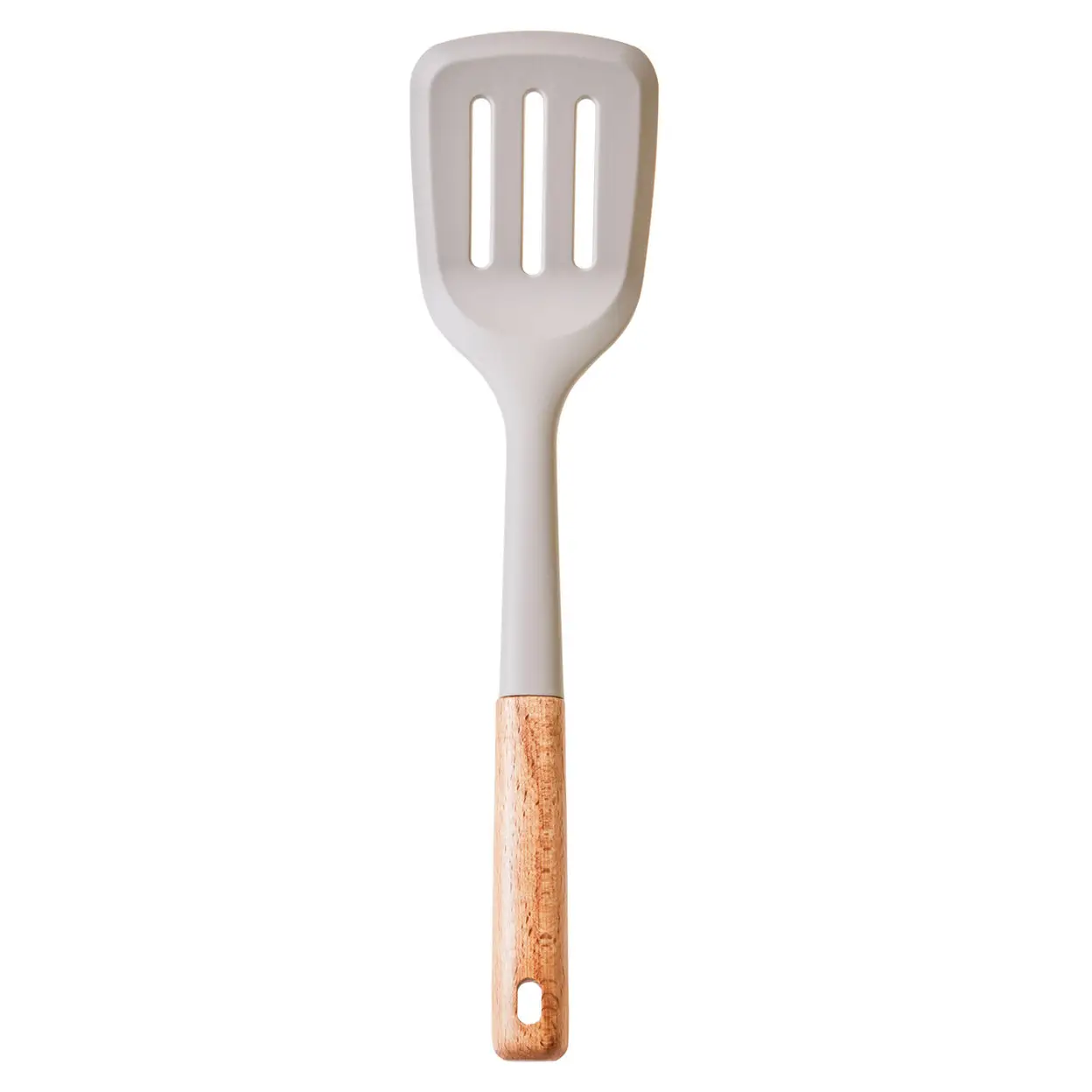 Maison by Premier Stone Grey Silicone Head Slotted Turner image 0