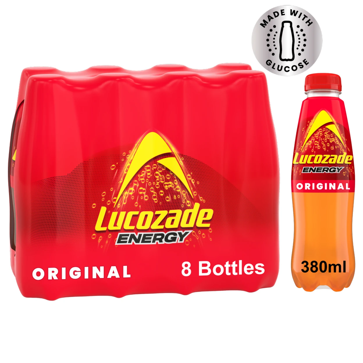Lucozade Energy Original 8 x 380ml image 0