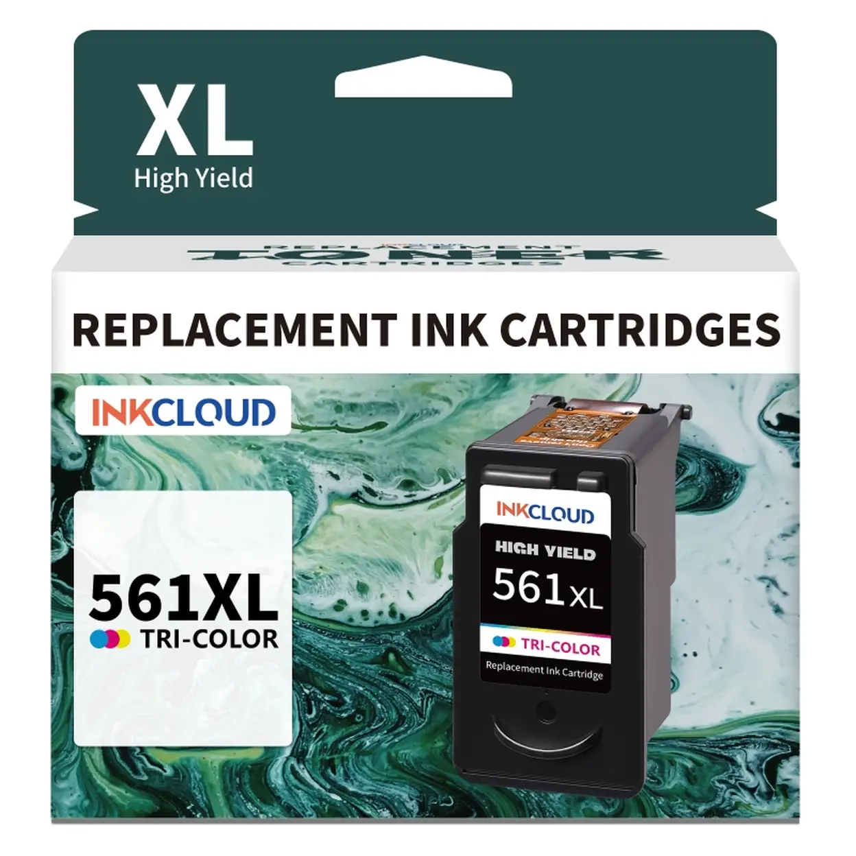 inkcloud 560/561 XL High Yield Cartouches d'encre pour Canon Pixma TS5350, TS7450 - Tri-couleur image 0