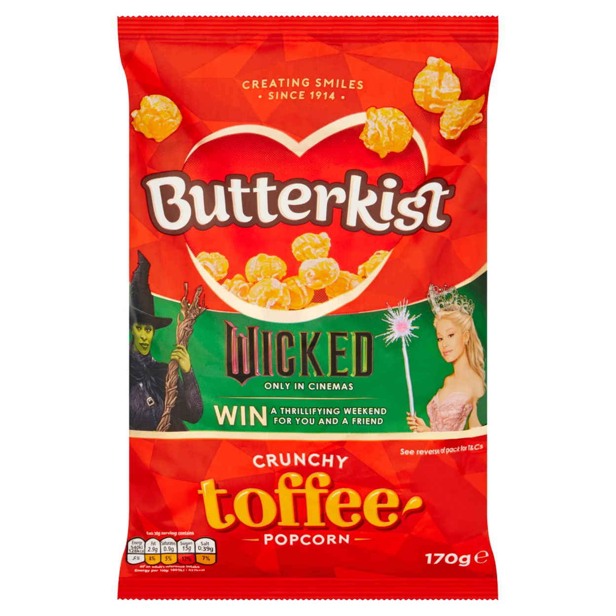 Butterkist Crunchy Toffee Popcorn 170g image 0