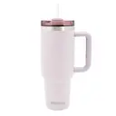 Milestone Travel Mug & Straw with Handle Stainless Steel Double Walled Pebble 1200ml image 0