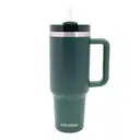 Milestone Travel Mug & Straw with Handle Stainless Steel Double Walled Evergreen 1200ml image 0