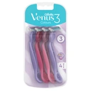 Gillette Venus 3 Colours Disposable Razors Pack Of 4 image 0