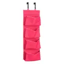 Essentials by Premier Over Door Hot Pink 4 Tier Hanging Organiser image 0