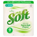 Morrisons Oh So Soft Toilet Tissue, 2-Ply, 9 Rolls image 0