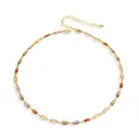 Ever Faith Colourful Cubic Zirconia Thin Tennis Choker Necklaces image 0