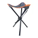 Milestone Camping Stool Folding Tripod Charcoal/Orange image 0