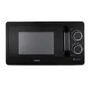 Tower T24042BLK Manual Microwave with Sleek Mirror Door, 800W, 20L, Black & Chrome image 0