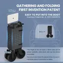 ochama Collapsible Compact Camping Wagon 127L Black, 200kg Load Capacity, 250L Stackable Capacity, Dual Brake 360° Swivel Wheels, Space-Saving Storage, Heavy-Duty Spray-Painted Steel Tubes, Perfect for Camping, Picnics, Vending, Shopping, Grocery Runs & Moving image 1