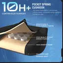 GTPlayer Chaise gaming inclinable en tissu doux avec dossier réglable et repose-pieds - Noir image 2