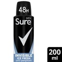 Sure Men Anti-Perspirant Aerosol Invisible Ice Fresh 200ml image 2