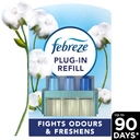 Febreze 3Volution Air Freshener Plug In, Refill, Cotton Fresh, 3 per Pack image 1
