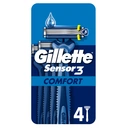Gillette Sensor3 Comfort, Disposable Razors For Men, 4-Pack Razors image 1