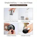 Maxcook Grinder 304 Stainless Steel Pepper Manual Grinding Bottle Black Pepper Powder Sichuan Peppercorn Condiment Bottle Small Size MCPJ026 Small image 7