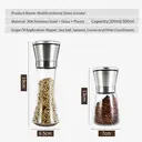 Maxcook Grinder 304 Stainless Steel Pepper Manual Grinding Bottle Black Pepper Powder Sichuan Peppercorn Condiment Bottle Small Size MCPJ026 Small image 6