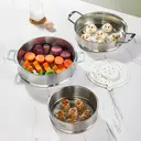 COOKER KING 110pcs Steamer Paper Steamer Buns Mat Food Grad Oil Paper 18 cm Non-Stick Disposable image 2