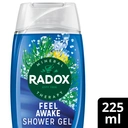 Radox Feel Awake Mood Boosting 2-In-1 Shower Gel & Shampoo 225ml image 1