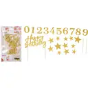 Kit de Décoration de Gâteau 42 Pièces - Chiffres, Alphabet, Étoile (Pentagramme), Fanions à Piquer image 1