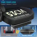 GTPlayer Chaise gaming inclinable en tissu doux avec dossier réglable et repose-pieds - Noir image 1