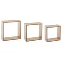 5five Set de 3 grandes étagères murales cubes en chêne naturel image 0