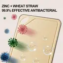 Maxcook 304 Stainless Steel Antibacterial Wheat Straw Double Sided Chopping Board Cutting Board - 25 x 36 cm image 4