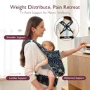 Momcozy Porte-bébé ergonomique, confortable et léger pour bébés de 3 à 20 kg - Motif étoilé image 2