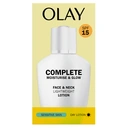 Olay Complete Moisturise & Glow Face and Neck Lotion for Sensitive Skin with SPF15 100 ml image 1
