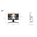 TCL R83 27R83U moniteur 68,6 cm 3840 x 2160 pixels 4K Ultra HD QLED Noir, Blanc image 3