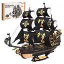 Robotime ROKR Puzzle 3D en bois bateau hippocampe - 47 x 18 x 39 cm - 1 pièce, décoration à la maison, décoration d’étagère,Cadeaux artisanaux pour adultes et adolescents,Jouets éducatifs image 0