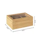 Boîte à Thé en Bambou avec 6 Compartiments image 2