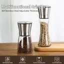Maxcook Grinder 304 Stainless Steel Pepper Manual Grinding Bottle Black Pepper Powder Sichuan Peppercorn Condiment Bottle Small Size MCPJ026 Small image 2