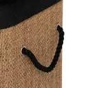 5five Panier à linge en bambou et tissu noir 60 L image 2