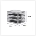 Boîte de Rangement pour Bijoux à 3 Tiroirs - Petite - 15,3 x 12,1 x 10,7 cm image 1