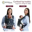 Momcozy Porte-bébé ergonomique, confortable et léger pour bébés de 3 à 20 kg - Motif étoilé image 3