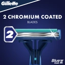 Gillette BlueII Plus Slalom Men's Disposable Razors x8 image 3