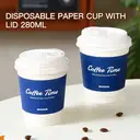 Maxcook 25pcs 280ml Disposable Coffee Cups with Lids for Hot & Cold Beverage,Leak-proof image 2
