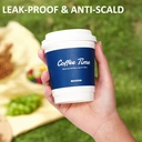 Maxcook 25pcs 280ml Disposable Coffee Cups with Lids for Hot & Cold Beverage,Leak-proof image 8