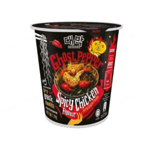 DAEBAK Ghost Pepper Schwarze Scharfe Hühnernudeln Becher 79g