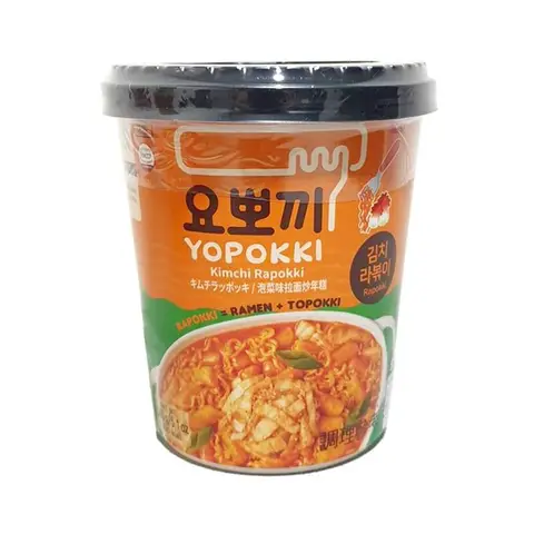 Yopokki Reiskuchen & Ramen Becher Kimchi 145g