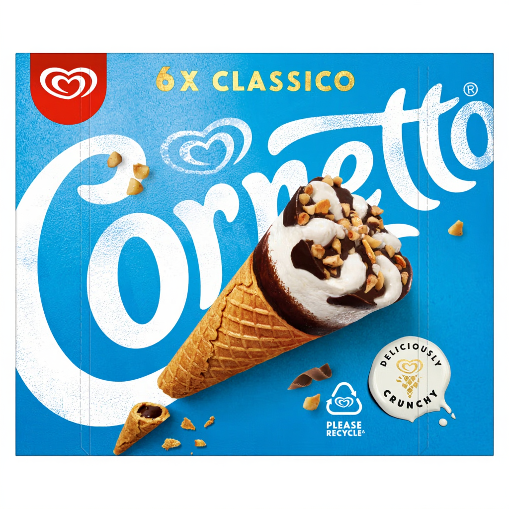 Cornetto Ice cream cone Classico 6x 90 ml