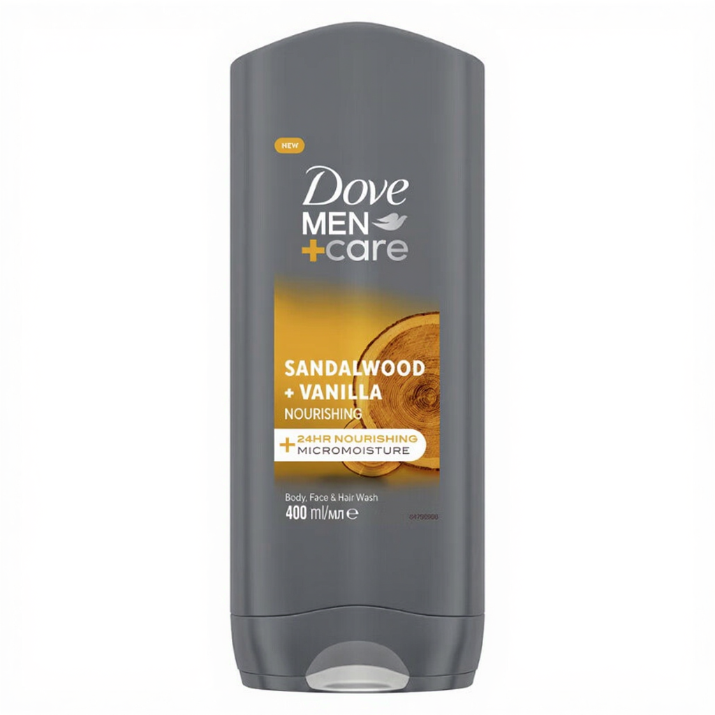 Dove Men+Care Douchegel Sandelhout & Vanille - Verfrissende Bodywash voor Mannen