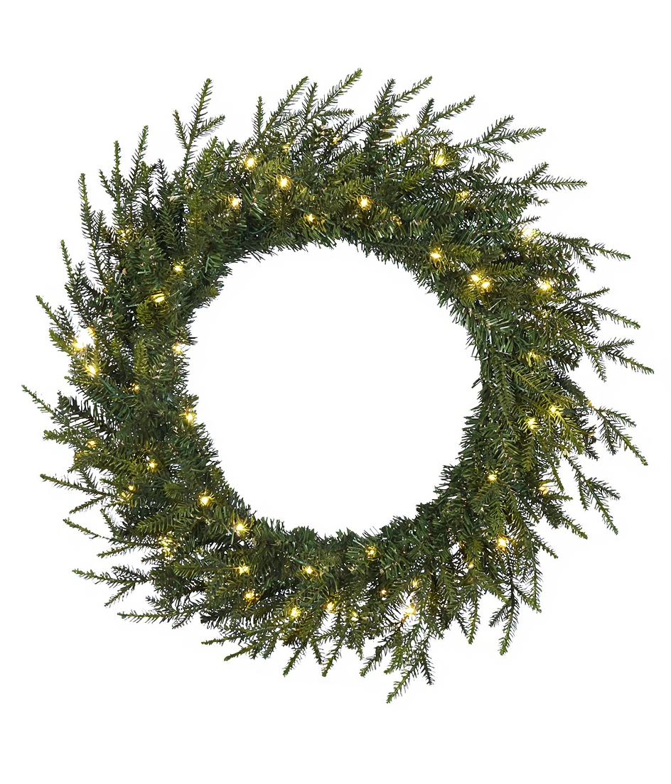 WeRChristmas Pre-Lit Multi-Function Douglas Fir Wreath, 60 cm